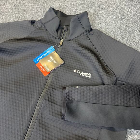 Columbia Men’s Crystal Leaf Omni-Heat Helix Full Zip Black Size Large NWT $110 - Picture 1 of 13